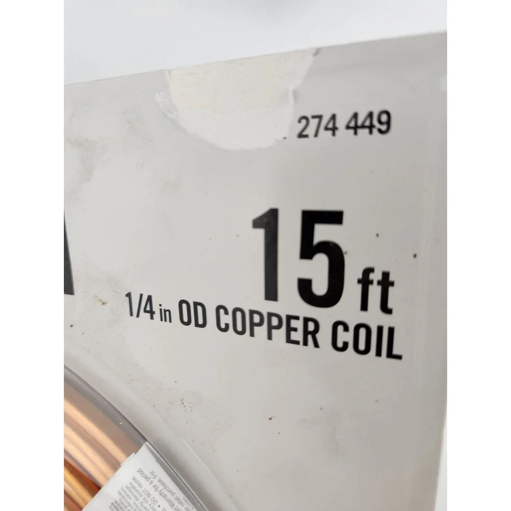 NEW Everbilt 1/4 in. x 15 ft. Copper Ice Maker‎ Supply Line Installation Kit DIY